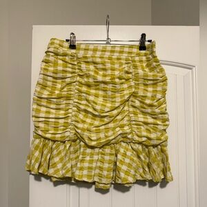 Skies Are Blue Checkered Mini Skirt